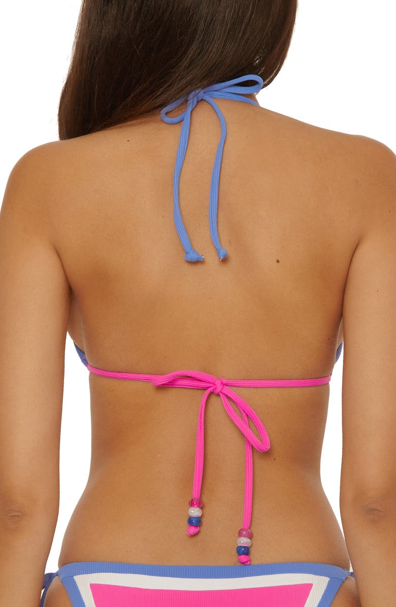 Becca Coast Line Triangle Bikini Top, Alternate, color, Rose Berry