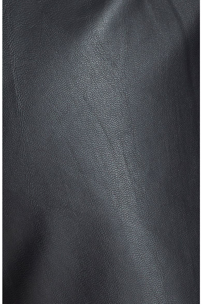 Faux Leather Pleated Shorts, Alternate, color, BLACK