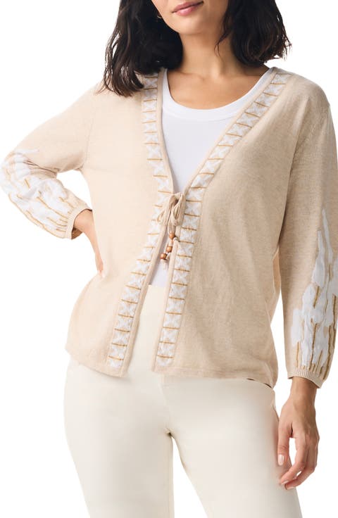Beach Dune Tie Front Cardigan
