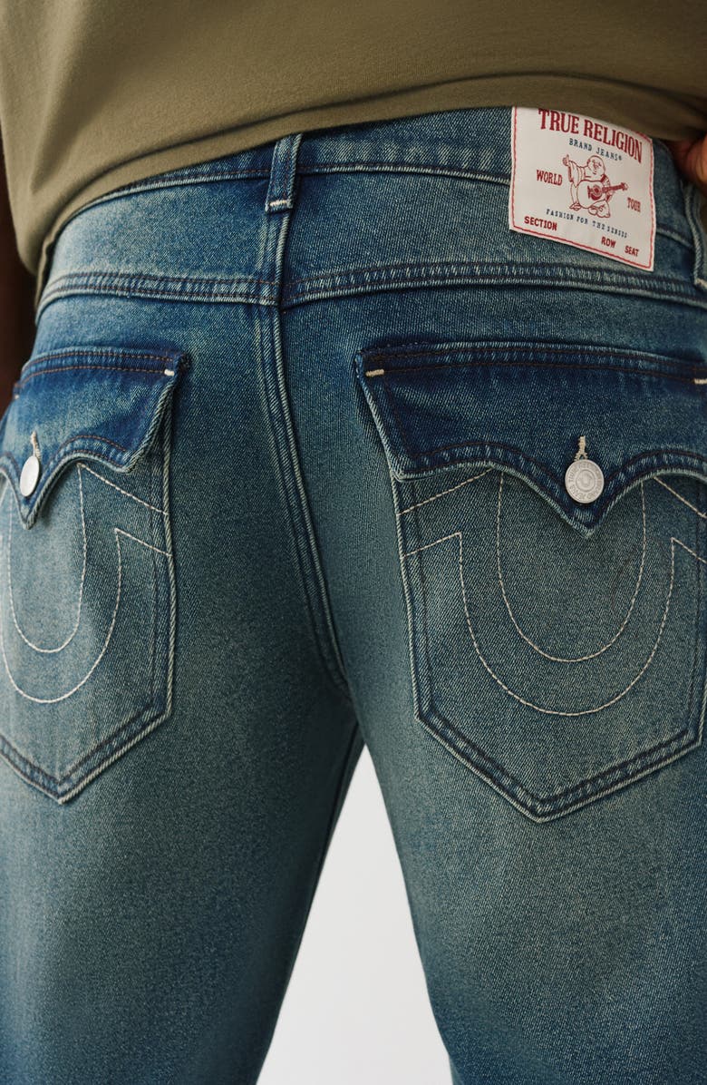 True Religion Geno Snap Flap Pocket Slim Jeans, Alternate, color, Medium Toasted Cinnamon Wash