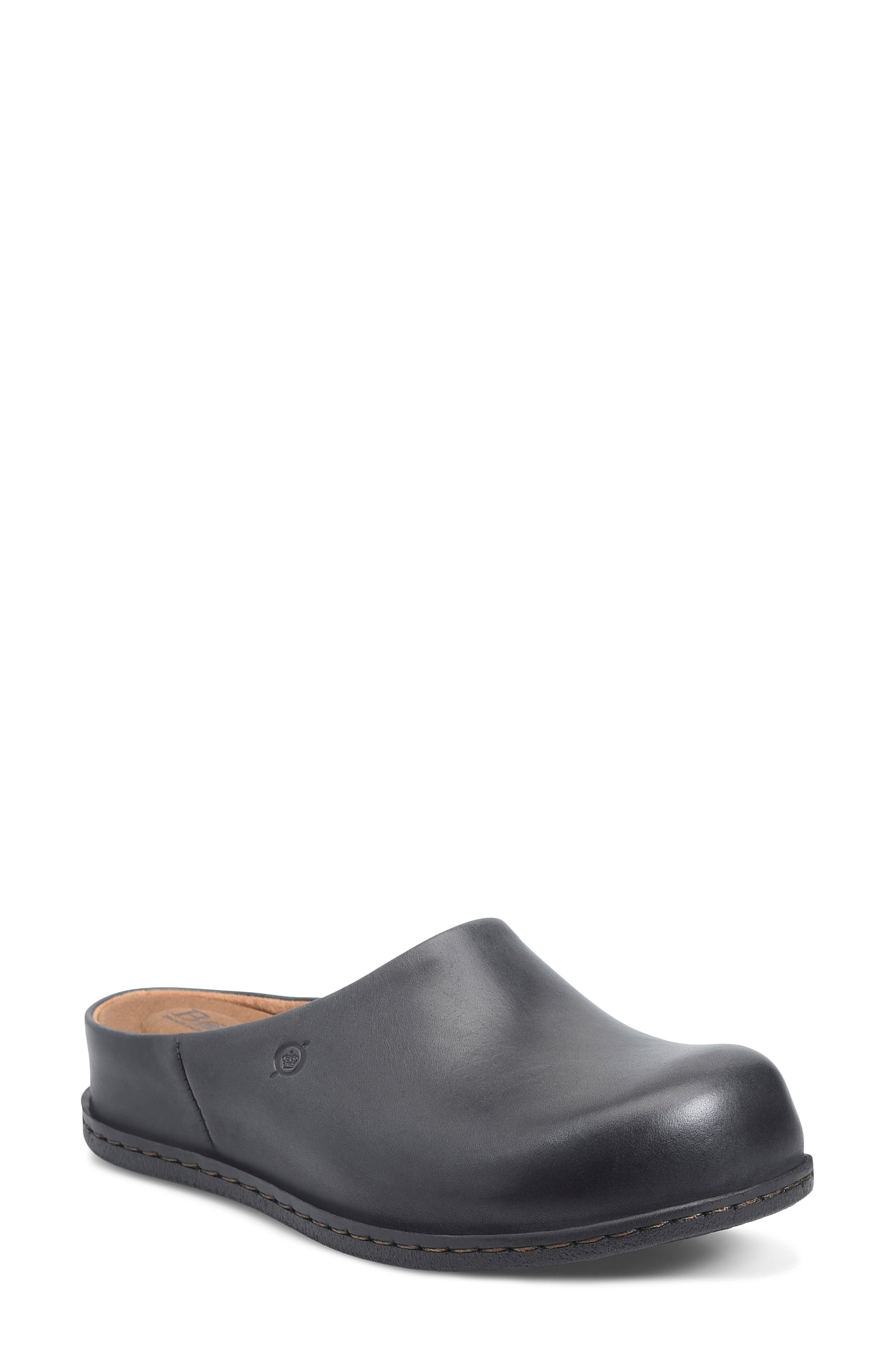 Børn Elliot Clog, Main, color, Black Leather
