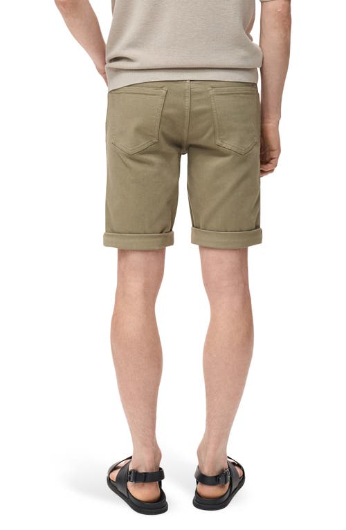 Mango Denim Bermuda Shorts In Green