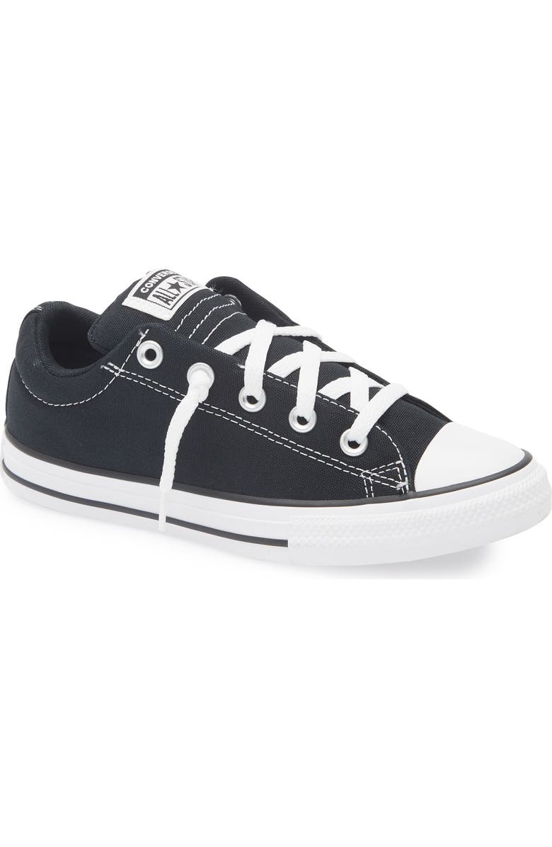 Converse Kids' Canvas Oxford Mid Sneaker, Main, color, Black/White/Black