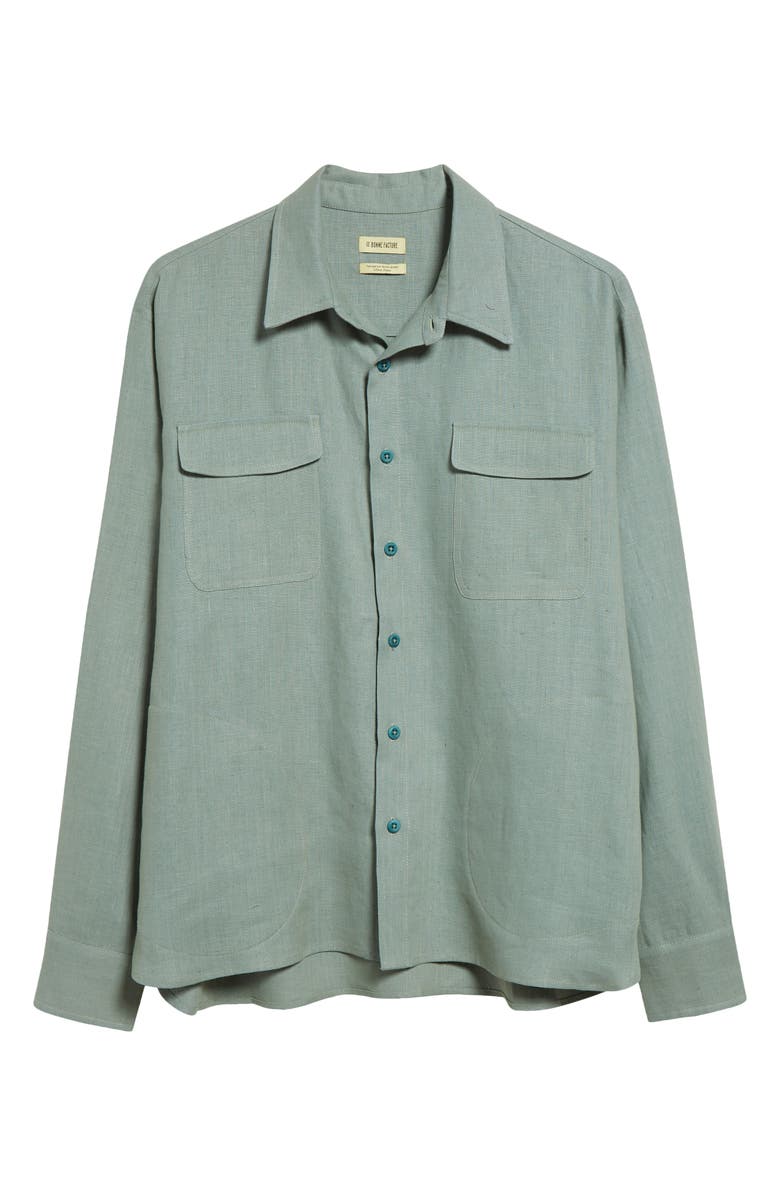 De Bonne Facture Two-Pocket Linen Overshirt, Alternate, color, 
