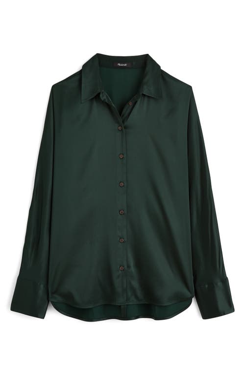 Madewell Relaxed Dolman Satin Button-up Shirt