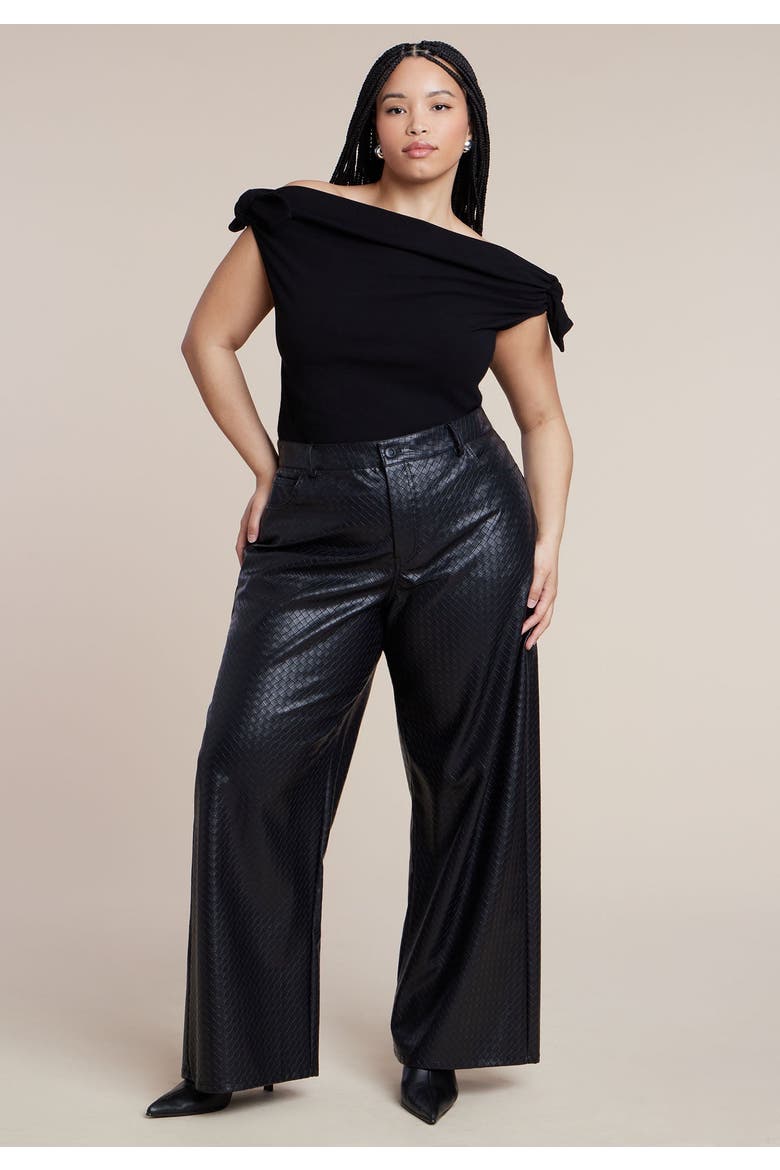 Off Shoulder Top With Ties, Alternate, color, BLACK ONYX