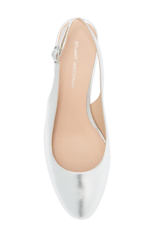 Stuart Weitzman Bridget Slingback Pump In Silver