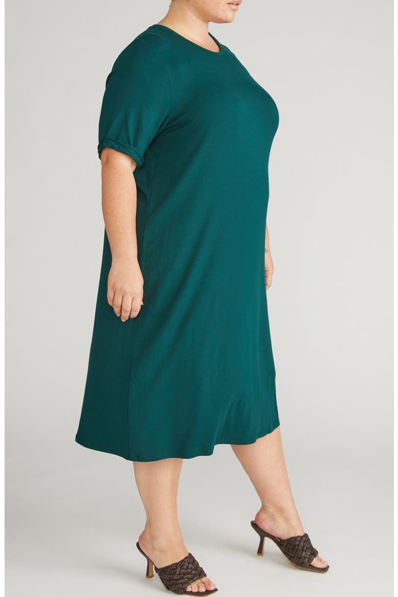 Lily Liquid Jersey Dress, Alternate, color, FOREST GREEN