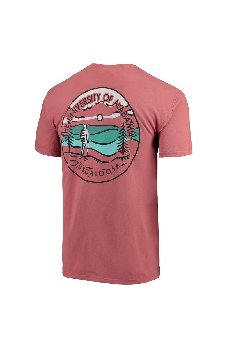 IMAGE ONE Men's Crimson Alabama Crimson Tide Circle Scene Comfort Colors Pocket T-Shirt, Alternate, color, 