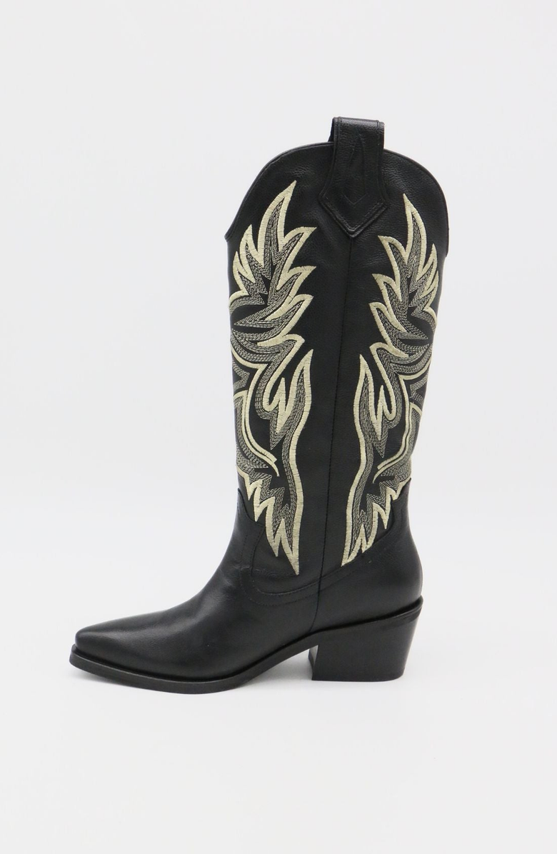 STIVALI NEW YORK Dramen Western Cowboy Boots, Alternate, color, Black