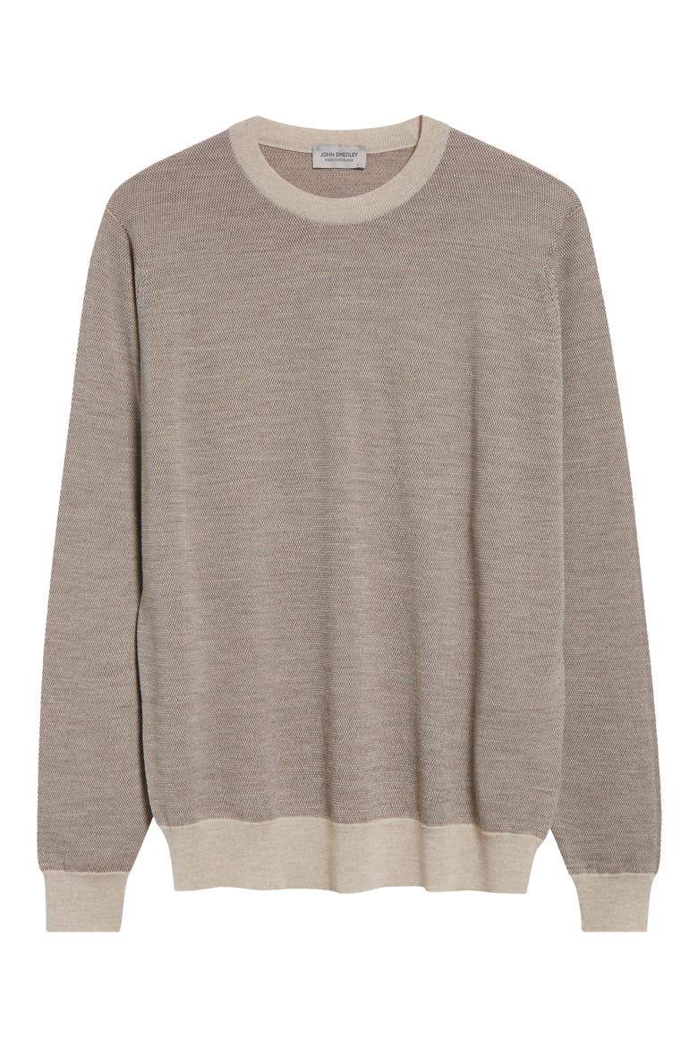 Singular Merino Wool Crewneck Sweater, Alternate, color, GREY FLEECE / MUSHROOM