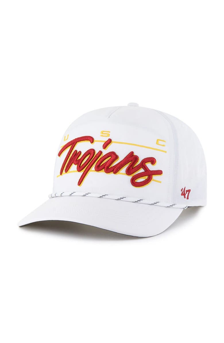 '47 Men's '47 White USC Trojans Condor Hitch brrr° Adjustable Hat, Main, color, 