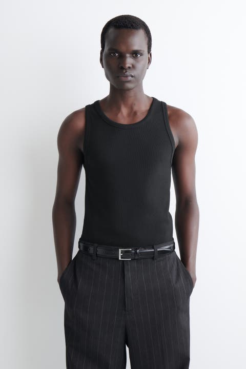 Slim Ribbed Cotton Tank Top