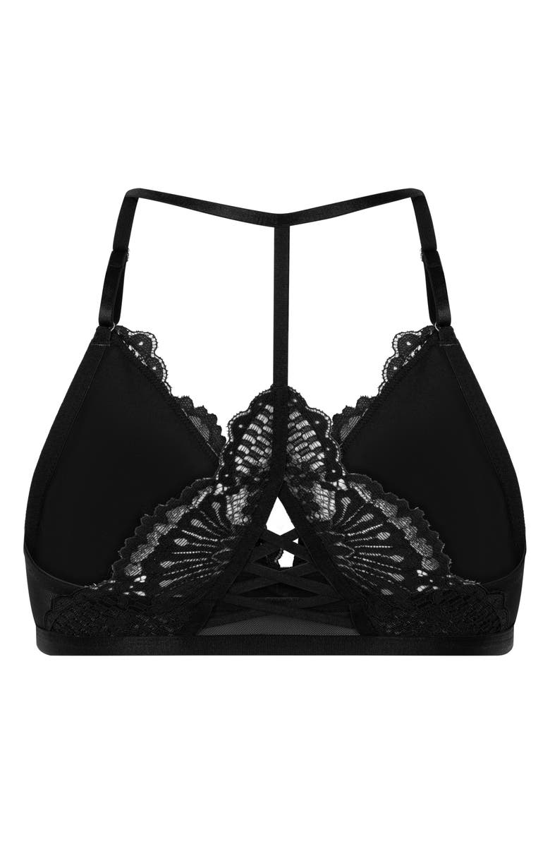 Hunkemöller Whitney Front Clasp Triangle Bralette, Alternate, color, Caviar