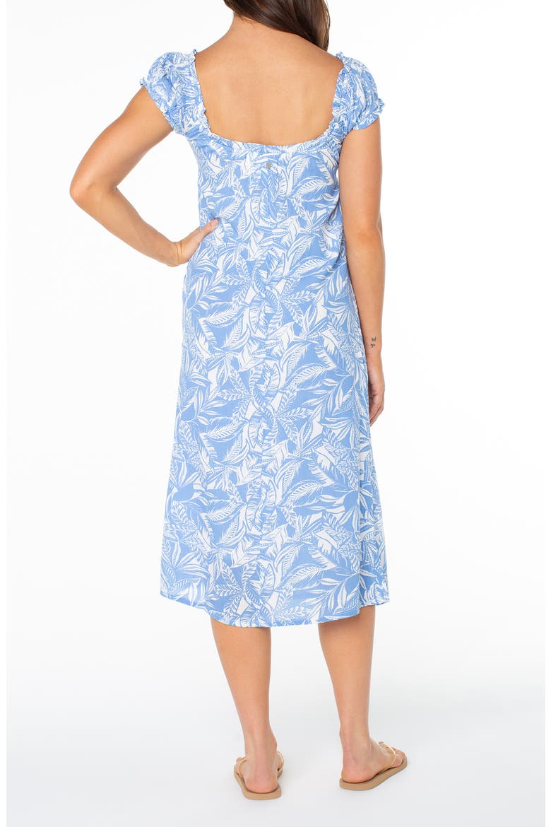 Sweet Pea Puff Sleeve Midi Dress, Alternate, color, SILVER LAKE