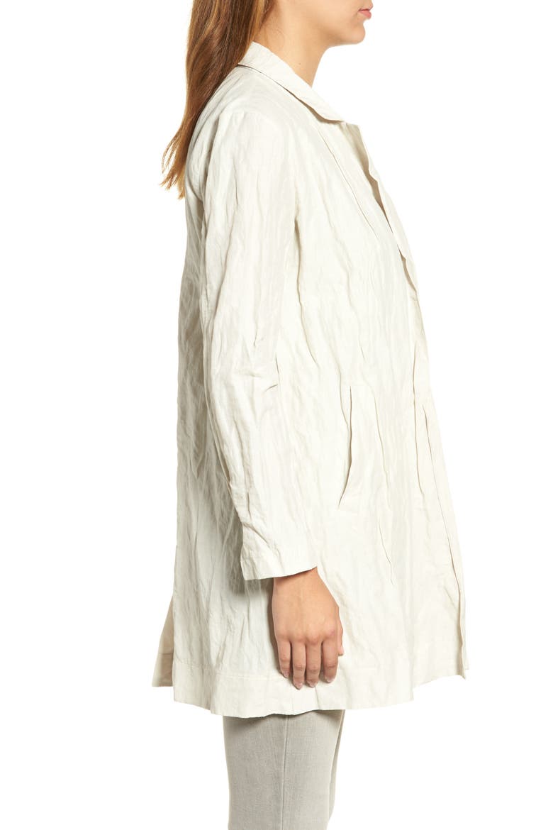Notch Collar Long Jacket, Alternate, color, BONE
