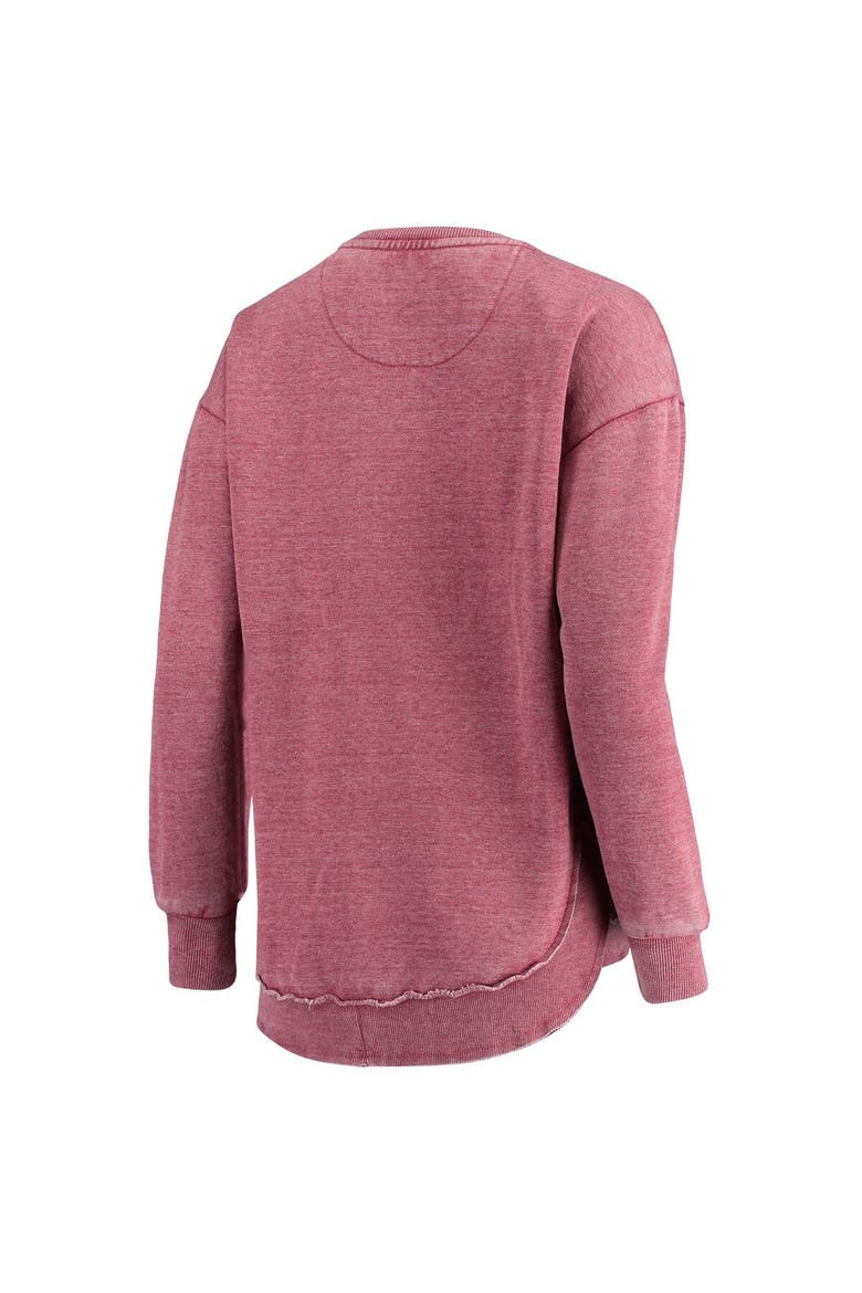 Women's Pressbox Cardinal Iowa State Cyclones Vintage Wash Pullover Sweatshirt, Alternate, color, Cardinal