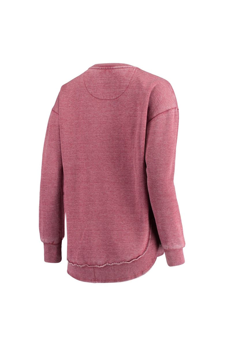 PRESSBOX Women's Pressbox Cardinal Iowa State Cyclones Vintage Wash Pullover Sweatshirt, Alternate, color, Cardinal