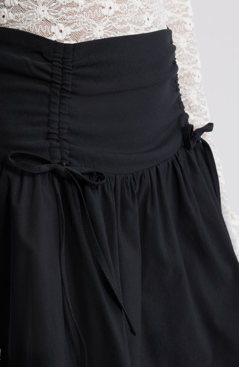 BP. Cinched Bubble Miniskirt, Alternate, color, Black