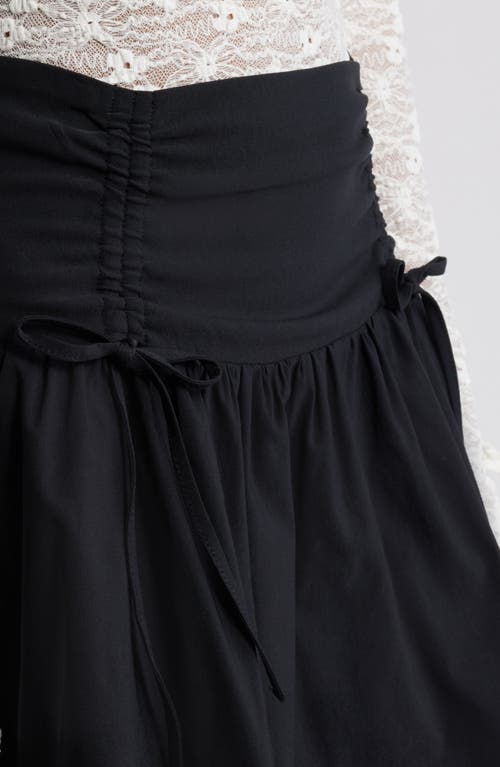 Bp. Cinched Bubble Miniskirt In Black