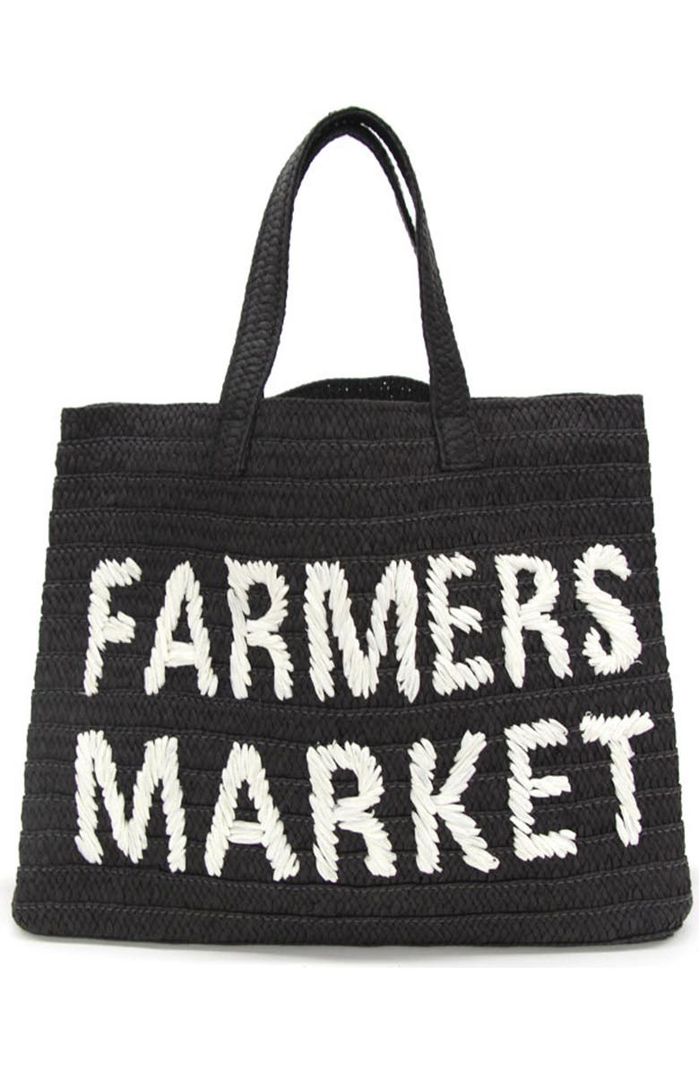 BTB Los Angeles Farmers Market Straw Tote, Main, color,