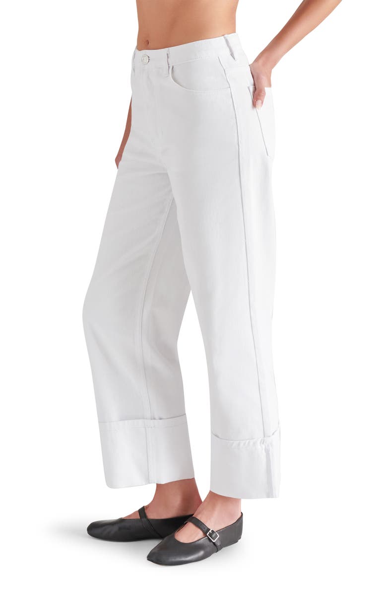 Steve Madden Noelie Cuffed High Waist Ankle Wide Leg Jeans, Alternate, color,