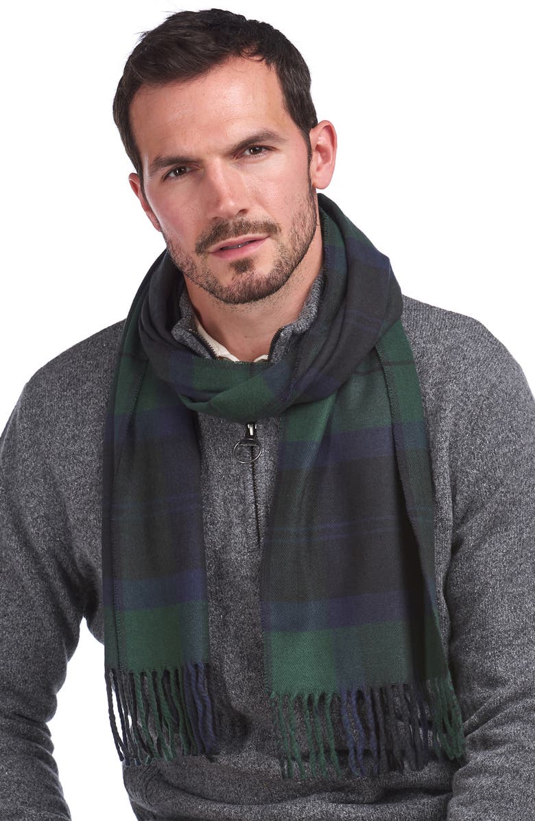 Barbour Galingale Tartan Scarf, Alternate, color,