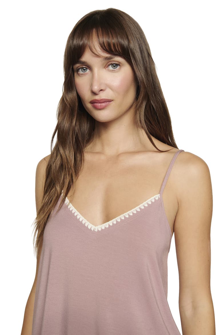 Frida Cami Pajamas, Alternate, color, WOODROSE/ IVORY