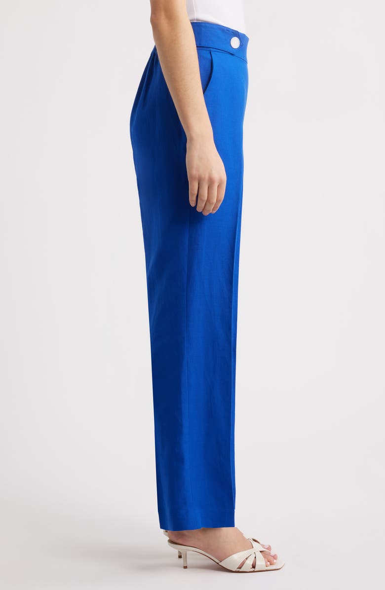 Anne Klein Pull On Linen Blend Pants, Alternate, color, 