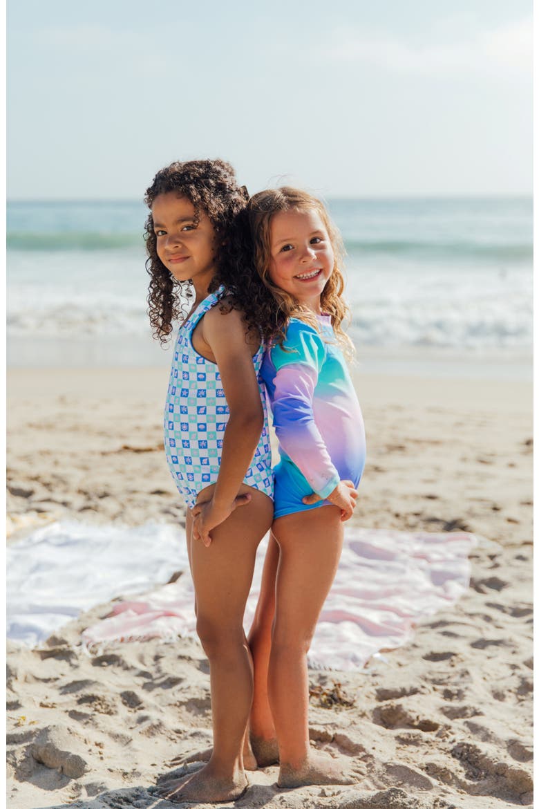 Kids' Skye Reversible One-Piece Swimsuit, Alternate, color, BLUE MULTI