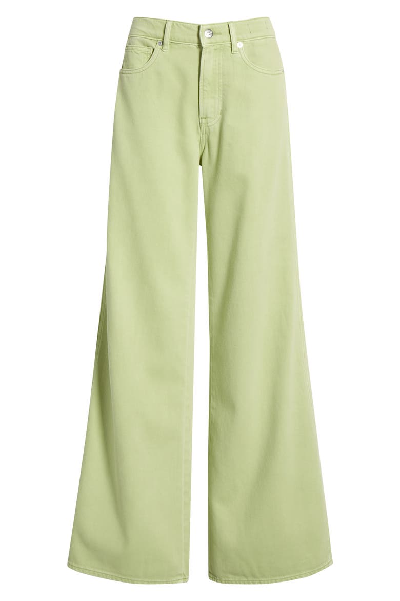 Kasey Wide Leg Jeans, Alternate, color, PISTACHIO