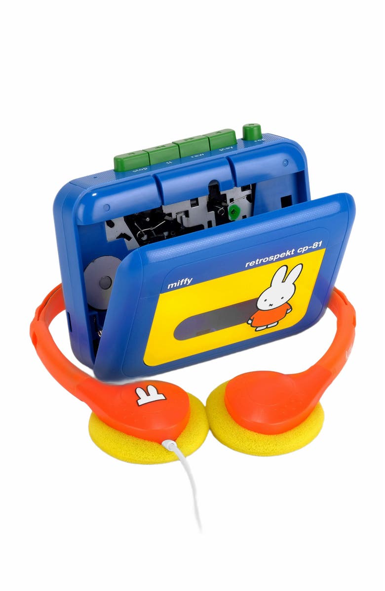 Retrospekt Miffy + Retrospekt CP-81 Portable Cassette Player, Alternate, color, Blue