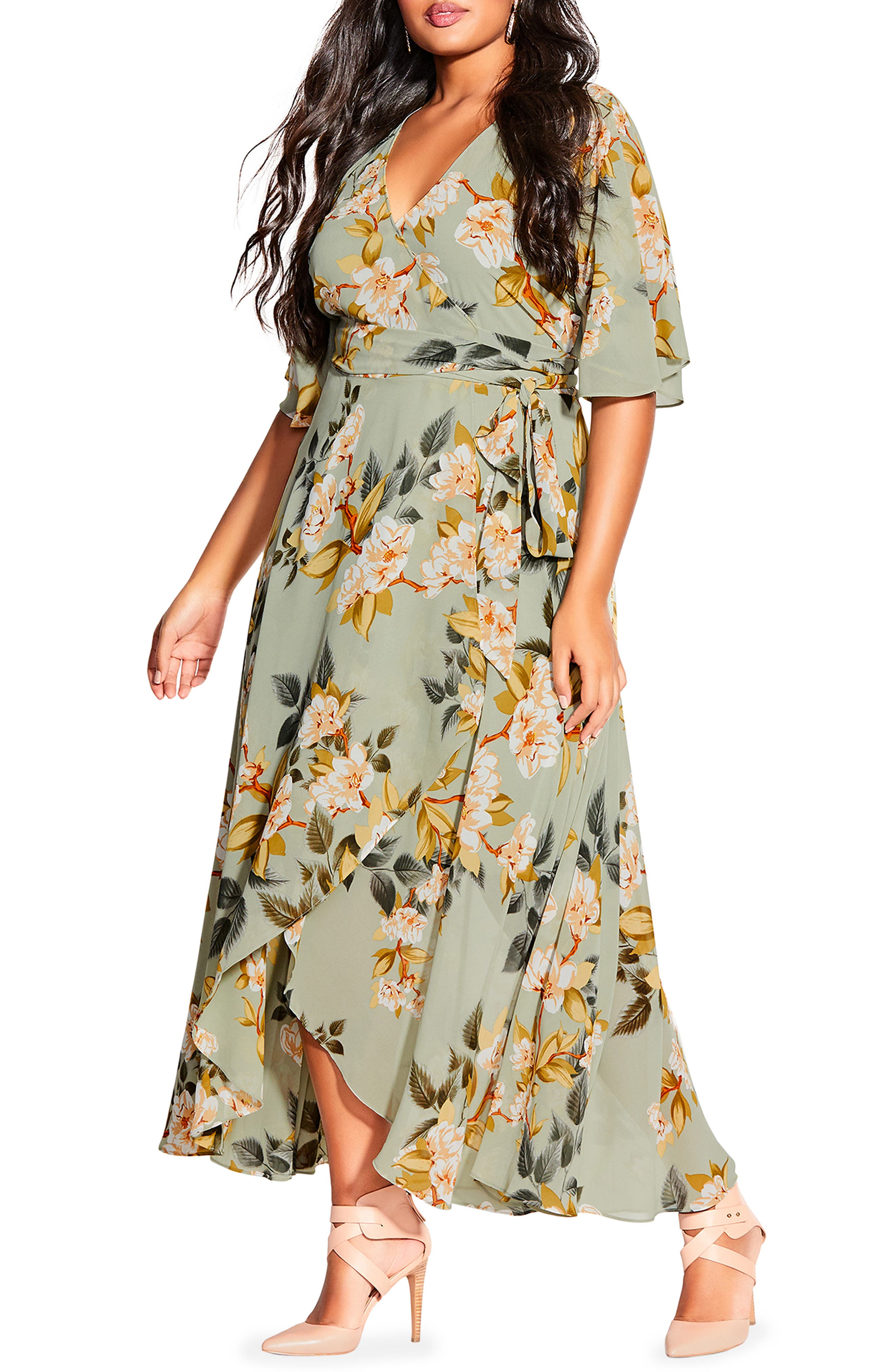 Black Plus Size Floral Dresses | Nordstrom