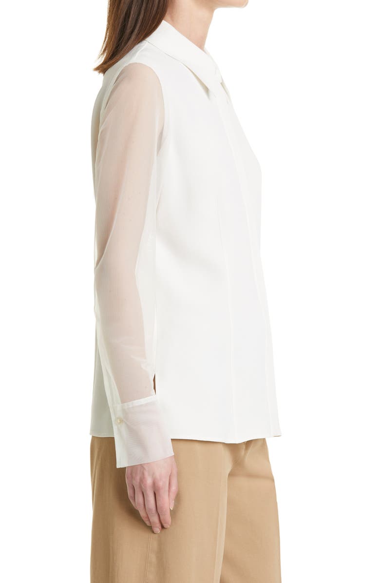 BOSS Bremmy Sheer Sleeve Blouse, Alternate, color, 
