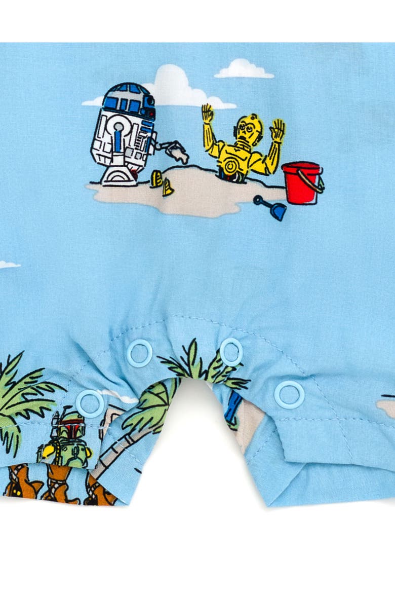 Hawaiian Romper (Baby), Alternate, color, Jawa Vader Blue