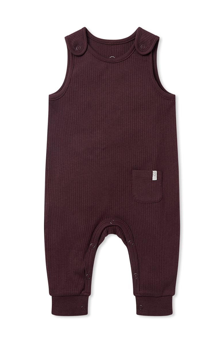 MORI Ribbed Romper, Main, color, Berry