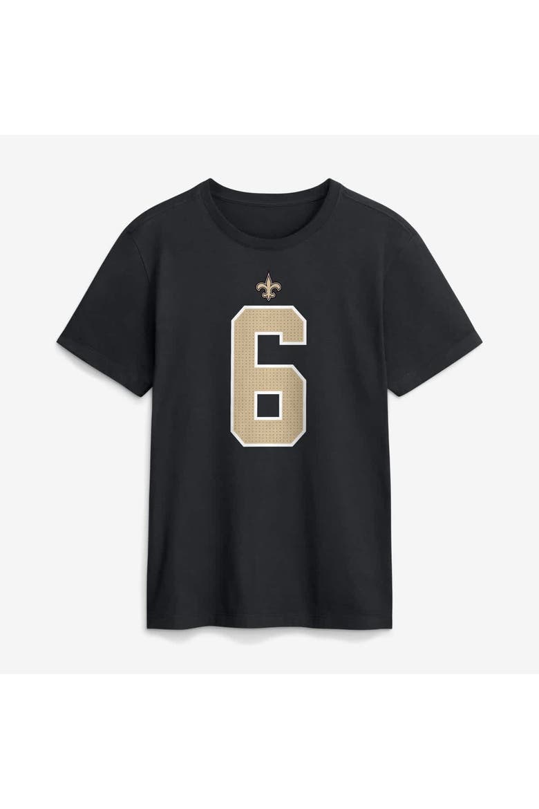 Men's Nike Tyler Shough Black New Orleans Saints Name & Number T-Shirt, Alternate, color, Black