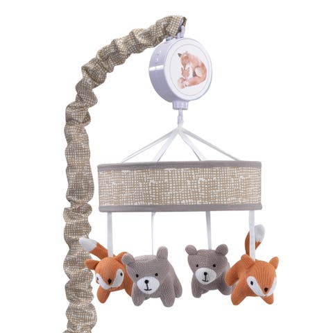 Painted Forest Fox and Bear Baby Crib Musical Mobile