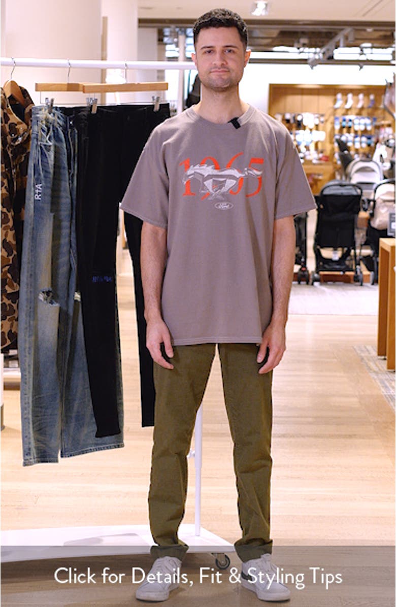 Ford Horse Logo Red 1969 Mustang Graphic T-Shirt, sales video thumbnail