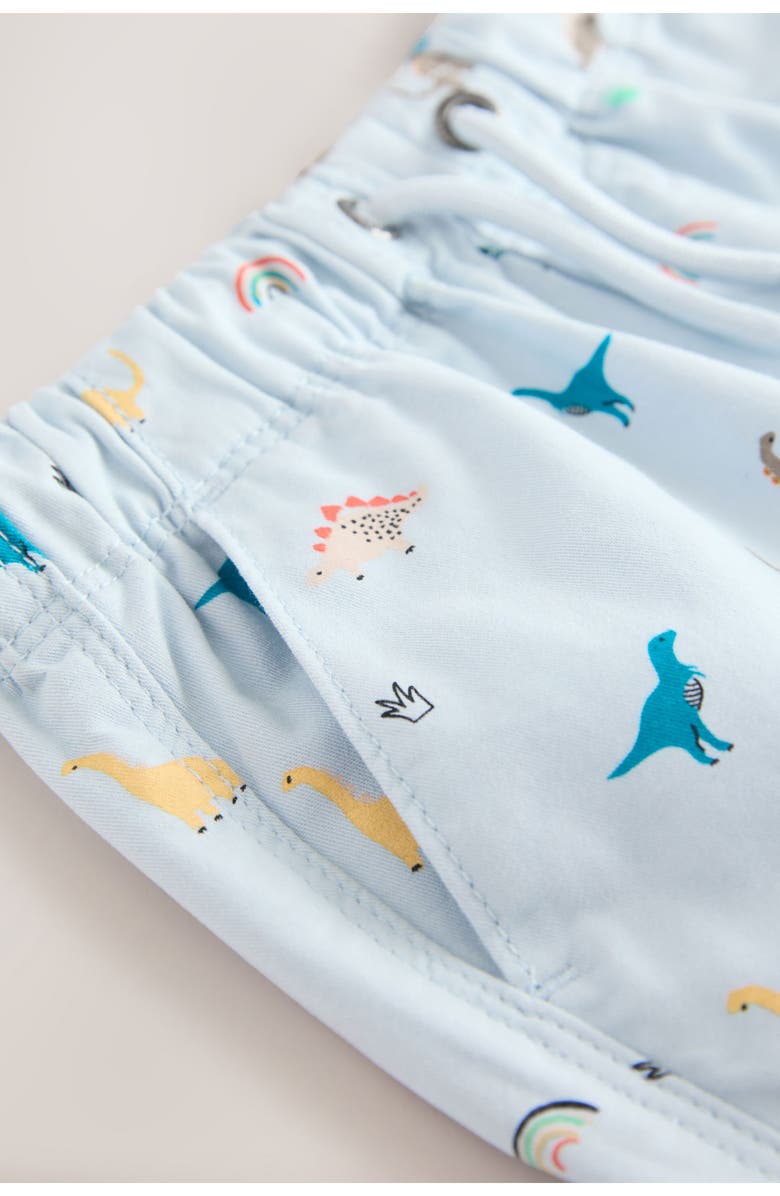 NEXT Kids' Dino Print Cotton Drawstring Shorts, Alternate, color, 