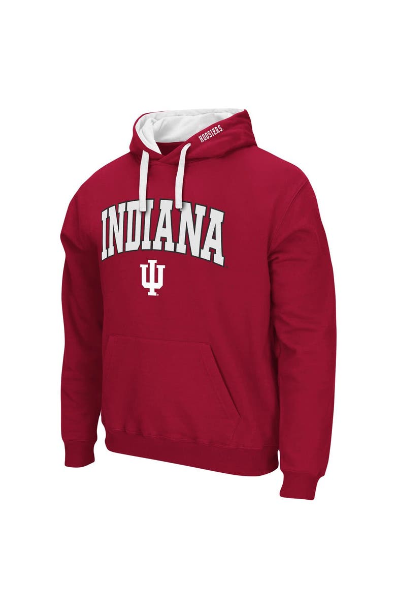 COLOSSEUM Men's Colosseum Crimson Indiana Hoosiers Big & Tall Arch & Logo 2.0 Pullover Hoodie, Alternate, color, Crimson