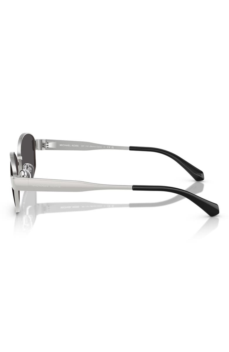 Michael Kors 56mm Oval Sunglasses, Alternate, color, Silver