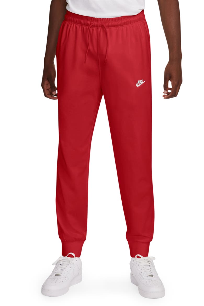 Club Knit Joggers, Main, color, UNIVERSITY RED/ WHITE