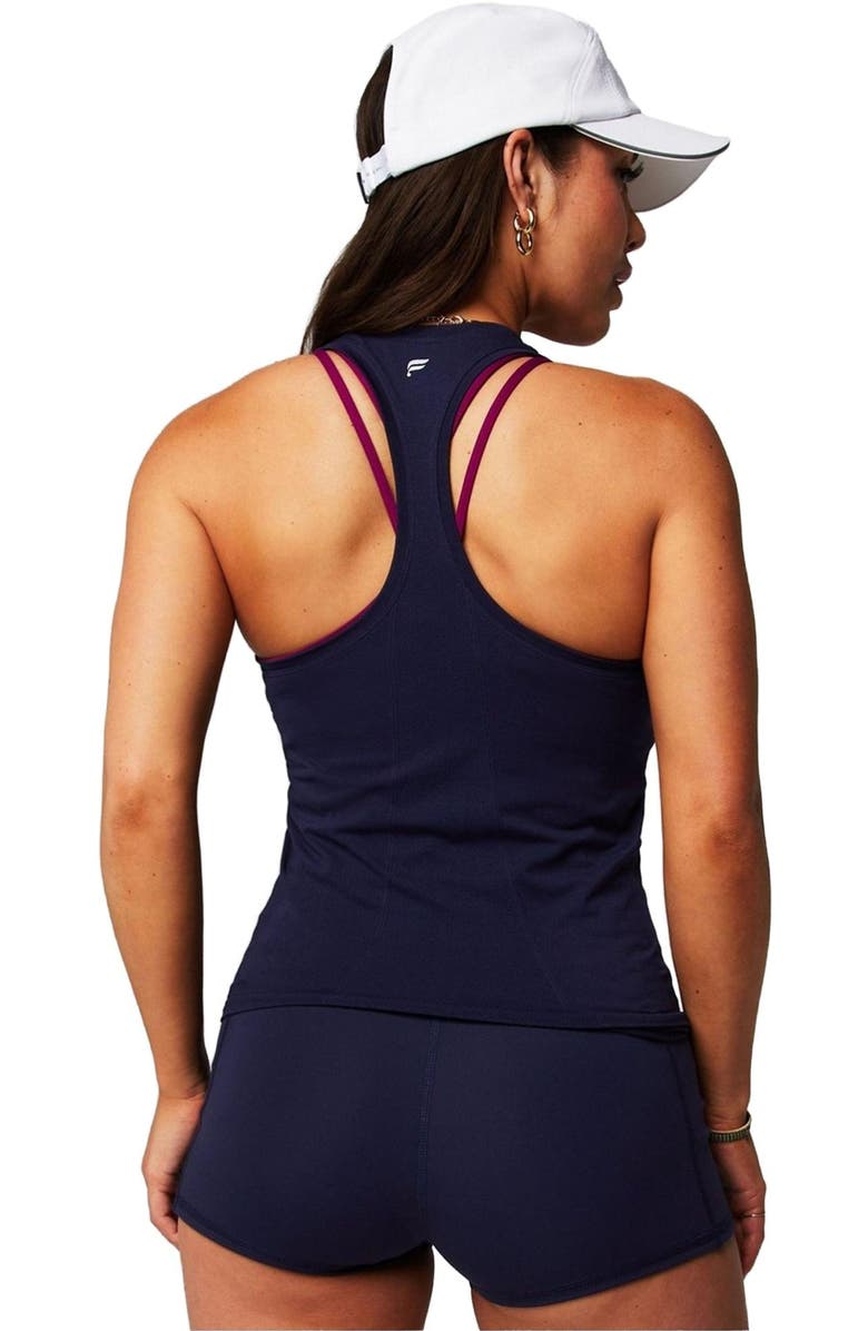 Fabletics Women's Feather Tech+ Racerback Tank, Alternate, color, Deep Navy