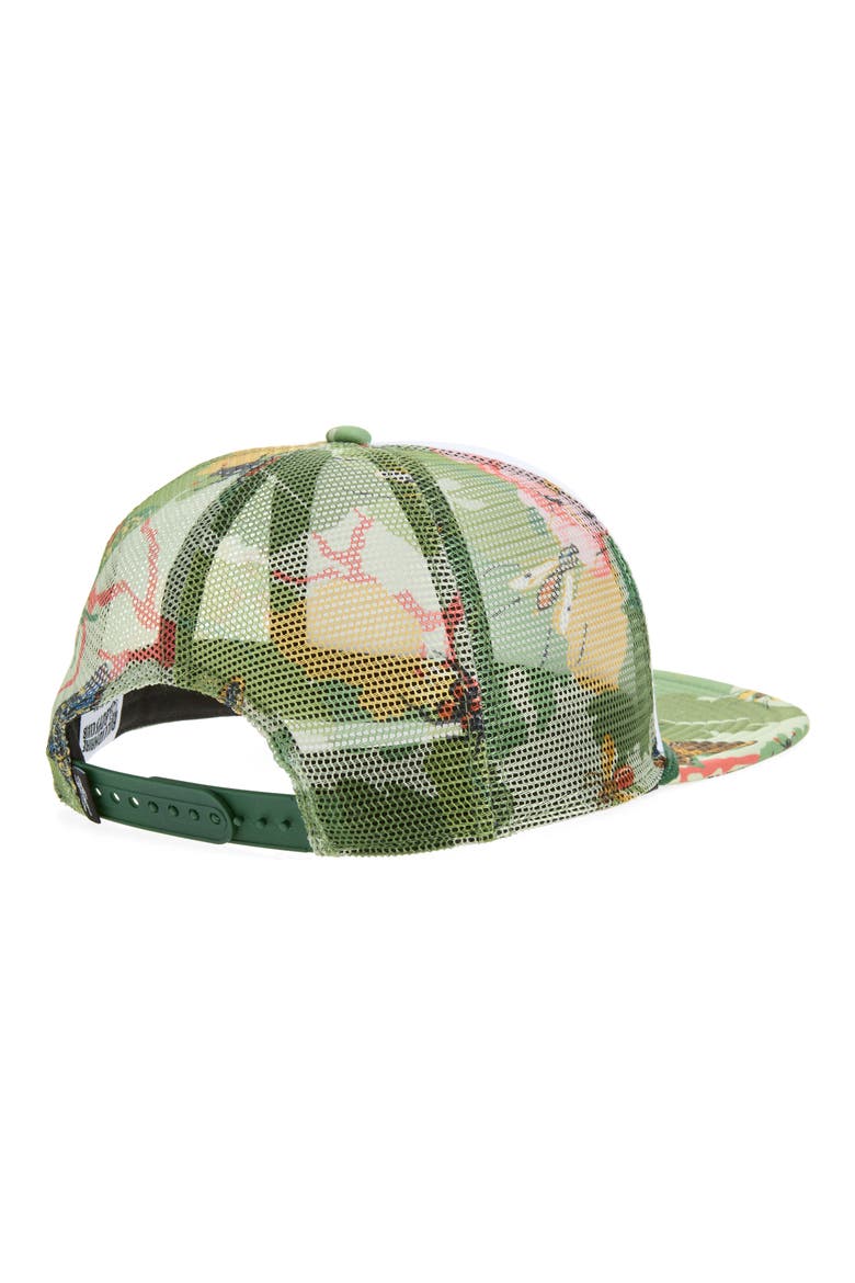 Curve Logo Trucker Hat, Alternate, color, PALE MARIGOLD