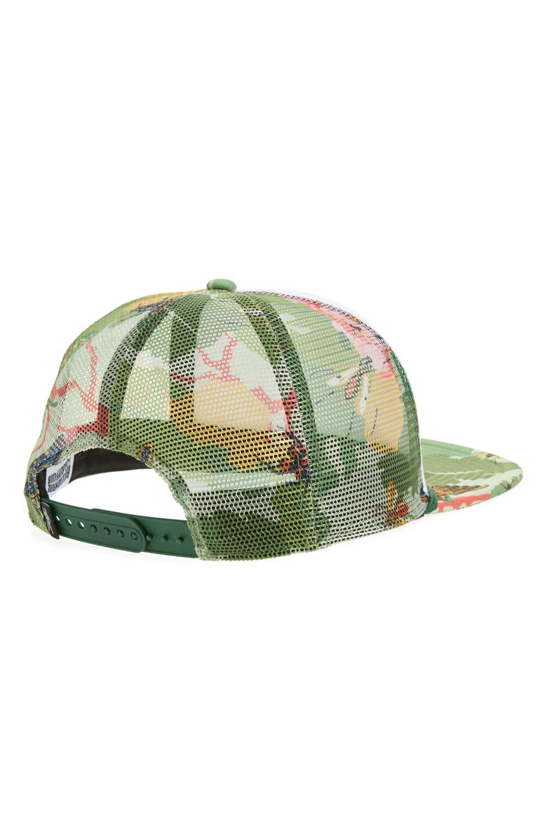 Billionaire Boys Club Curve Logo Trucker Hat, Alternate, color, Pale Marigold