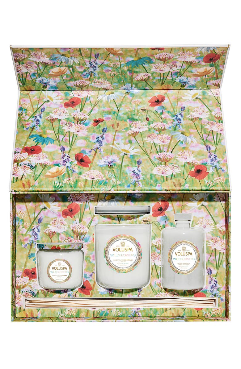 Voluspa Wildflowers Superbloom Gift Set, Alternate, color, Black Tones