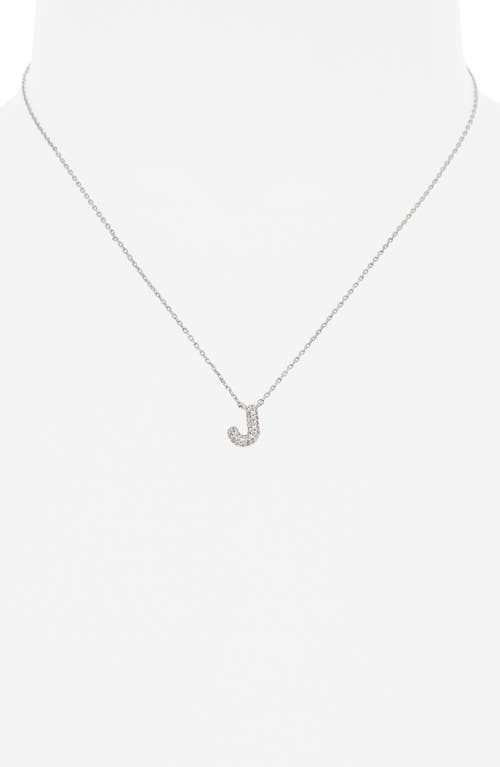 Leith Cubic Zirconia Initial Pendant Necklace