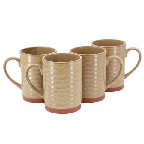 Terra Bella 4 Piece 18.5 Ounce Terracotta Mug Set