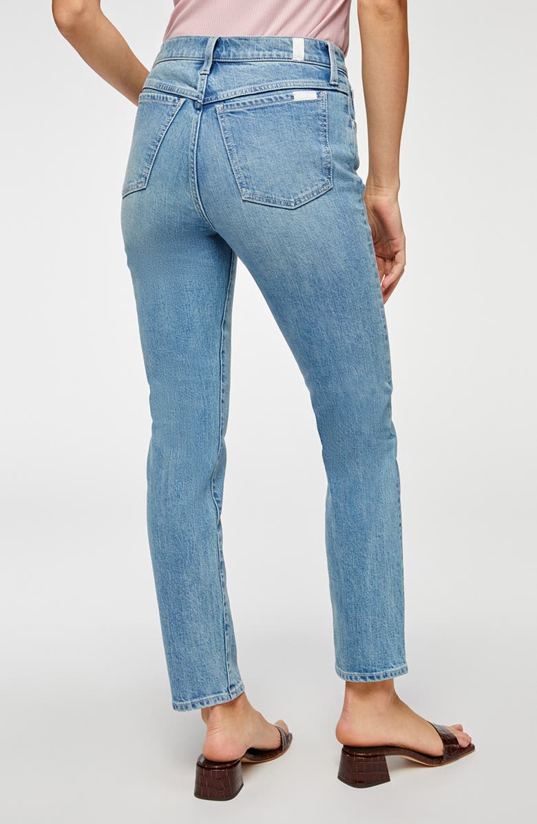 7 For All Mankind Peggi High Waist Ankle Straight Leg Jeans, Alternate, color, 